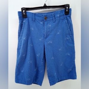 Arizona Jeans Co. Boy's Blue Graphic Print Whale Shorts Pockets Summer 16 Reg